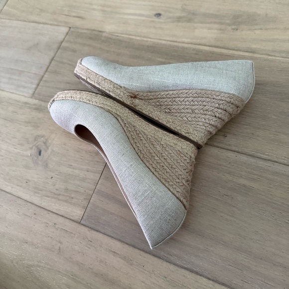 J. Crew Women's 7.5 Metallic Espadrille Wedge Shoes - Picture 4 of 7